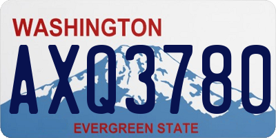 WA license plate AXQ3780