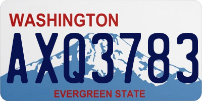WA license plate AXQ3783