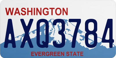 WA license plate AXQ3784
