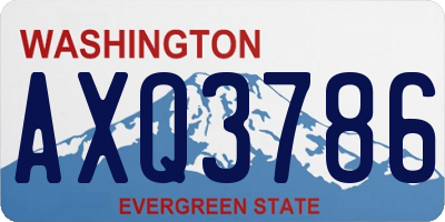 WA license plate AXQ3786