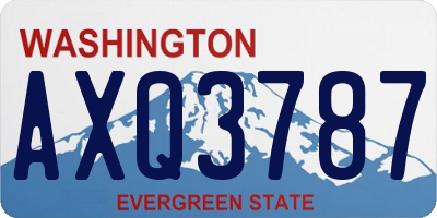 WA license plate AXQ3787