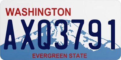 WA license plate AXQ3791