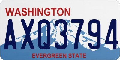 WA license plate AXQ3794