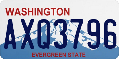 WA license plate AXQ3796