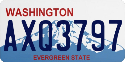 WA license plate AXQ3797