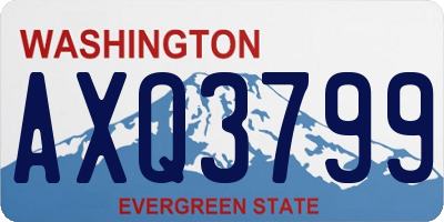 WA license plate AXQ3799
