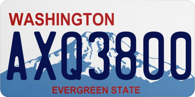 WA license plate AXQ3800