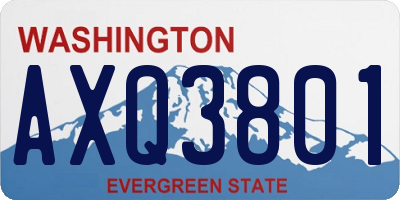 WA license plate AXQ3801