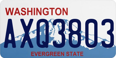 WA license plate AXQ3803