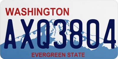 WA license plate AXQ3804
