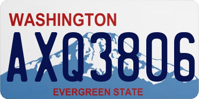 WA license plate AXQ3806