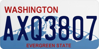 WA license plate AXQ3807