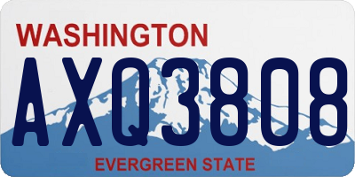 WA license plate AXQ3808