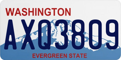 WA license plate AXQ3809