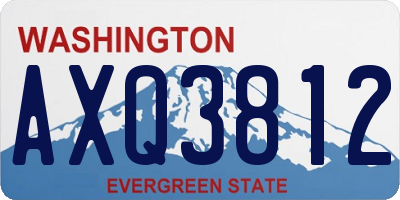 WA license plate AXQ3812