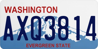 WA license plate AXQ3814