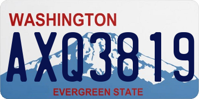 WA license plate AXQ3819