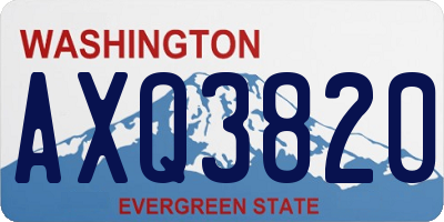 WA license plate AXQ3820