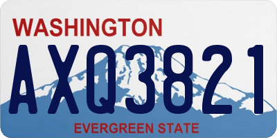 WA license plate AXQ3821
