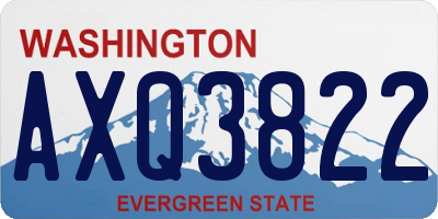 WA license plate AXQ3822