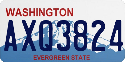 WA license plate AXQ3824