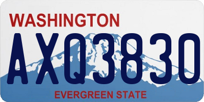 WA license plate AXQ3830