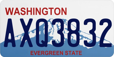 WA license plate AXQ3832