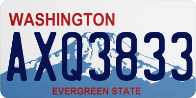 WA license plate AXQ3833
