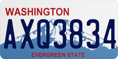 WA license plate AXQ3834