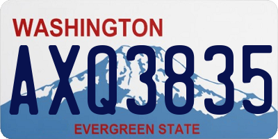 WA license plate AXQ3835