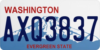 WA license plate AXQ3837
