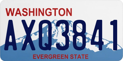 WA license plate AXQ3841