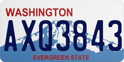 WA license plate AXQ3843