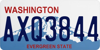 WA license plate AXQ3844