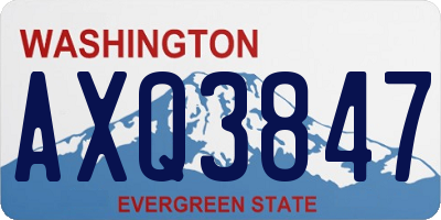 WA license plate AXQ3847