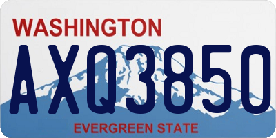 WA license plate AXQ3850