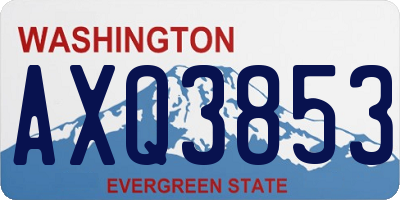 WA license plate AXQ3853