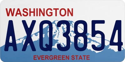 WA license plate AXQ3854