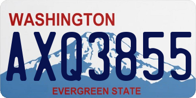 WA license plate AXQ3855