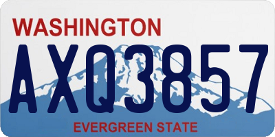 WA license plate AXQ3857