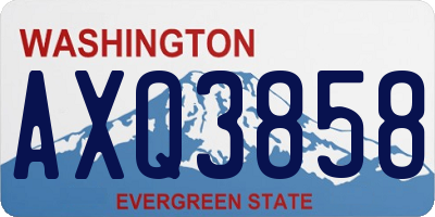 WA license plate AXQ3858