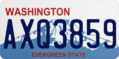 WA license plate AXQ3859