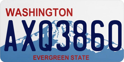 WA license plate AXQ3860