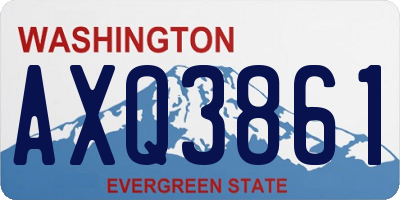 WA license plate AXQ3861