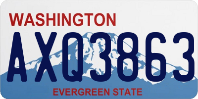WA license plate AXQ3863