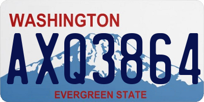 WA license plate AXQ3864