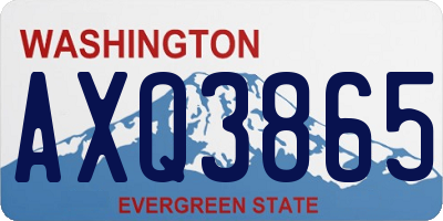 WA license plate AXQ3865