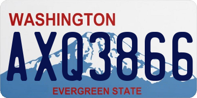 WA license plate AXQ3866