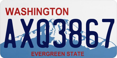 WA license plate AXQ3867