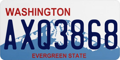 WA license plate AXQ3868